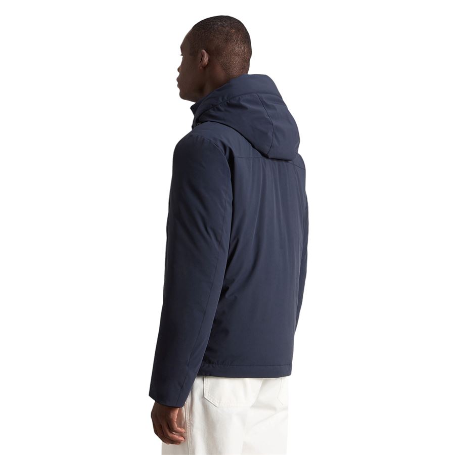 Giacca da uomo in nylon elasticizzato imbottita con cappuccio rimovibile Woolrich | CFWOOU09293989